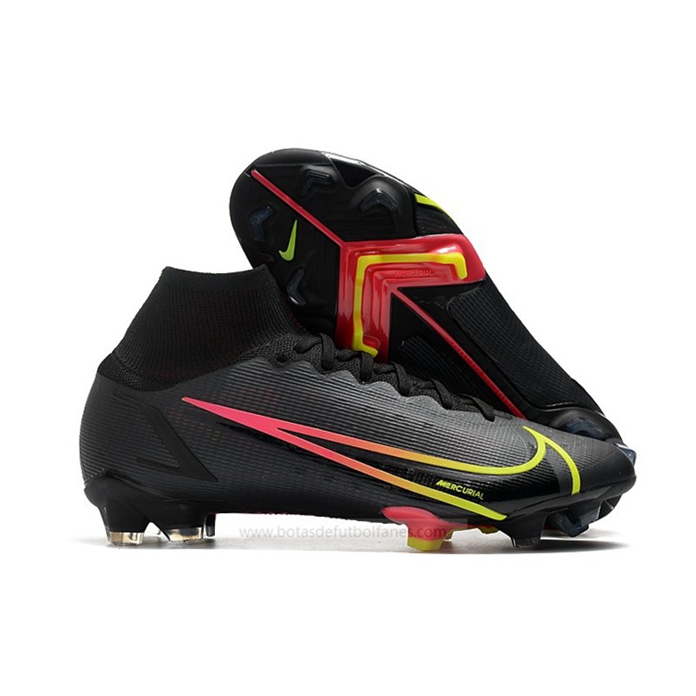 Nike Mercurial Superfly Elite FG Negro x Prisma Negro Amarillo Rojo